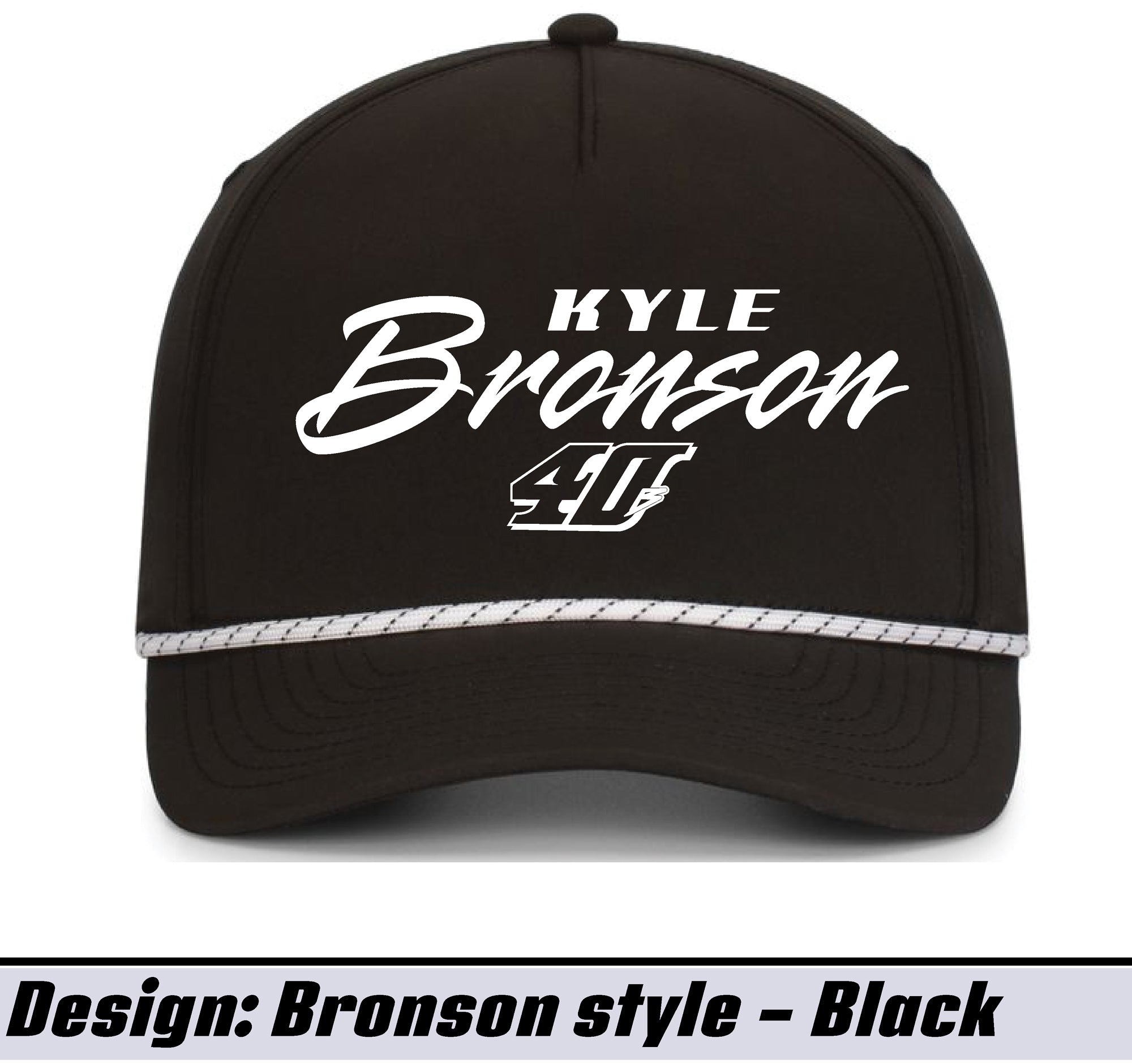 Black Kyle Bronson 40b Snapback Rope Hat