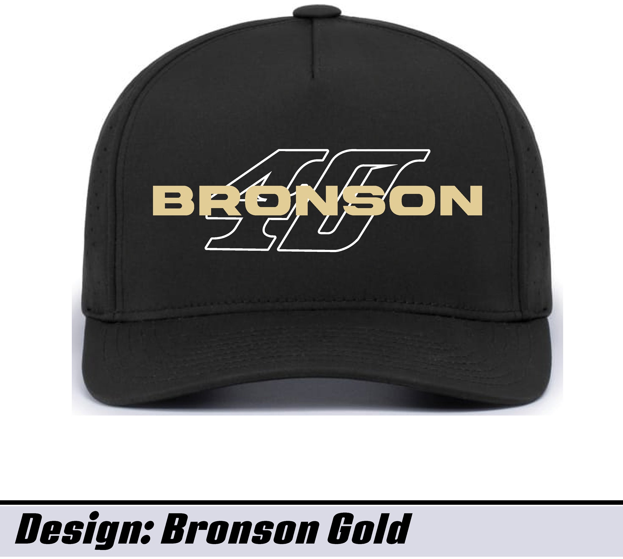 Black Bronson 40 Solid Gold Snapback Hat