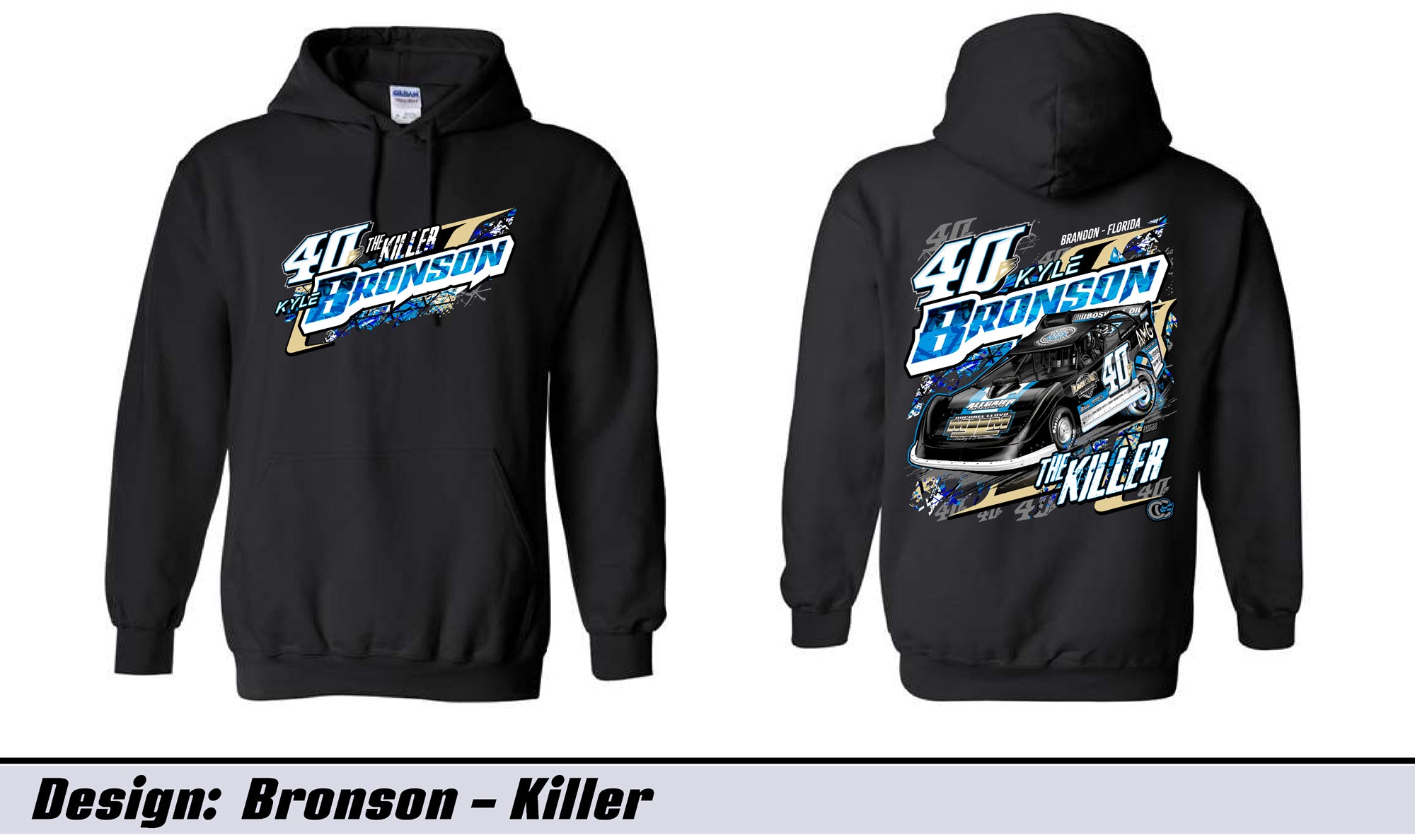 Black Bronson Killer Adult Hooded Sweatshirt