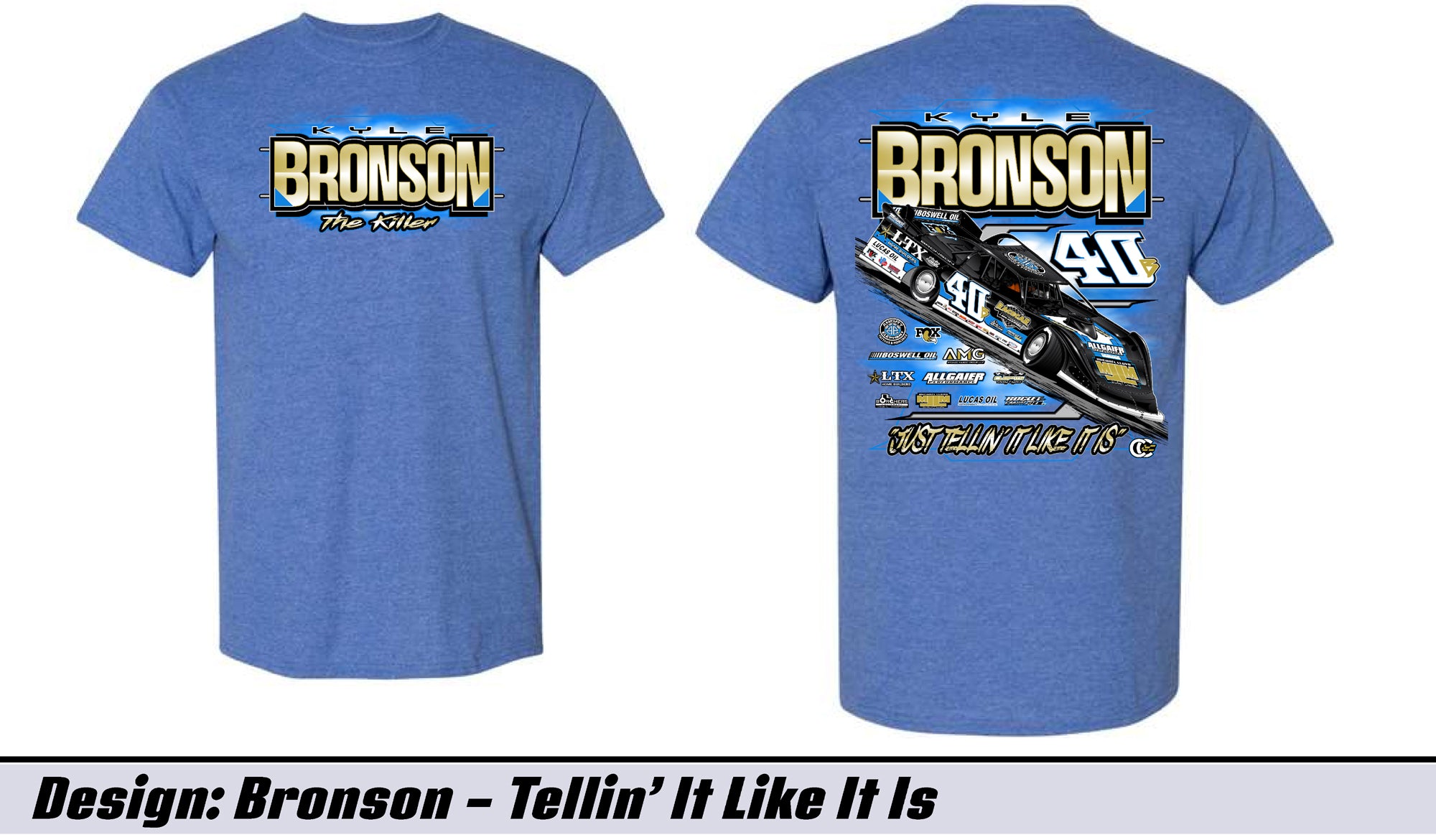 Heather Deep Royal Bronson Tellin' It Adult Short Sleeve Tee