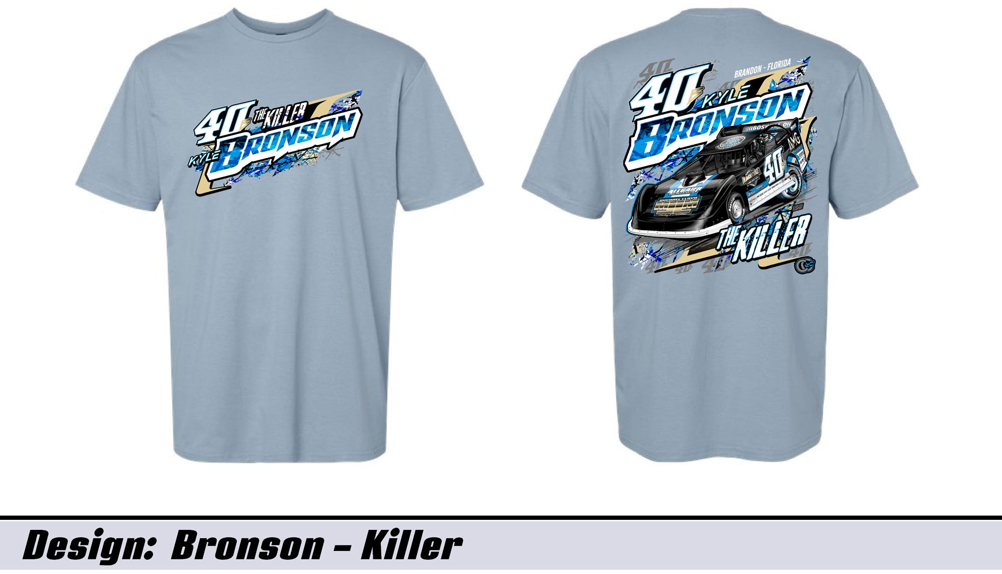 Stone Blue Bronson Killer Adult Short Sleeve Tee