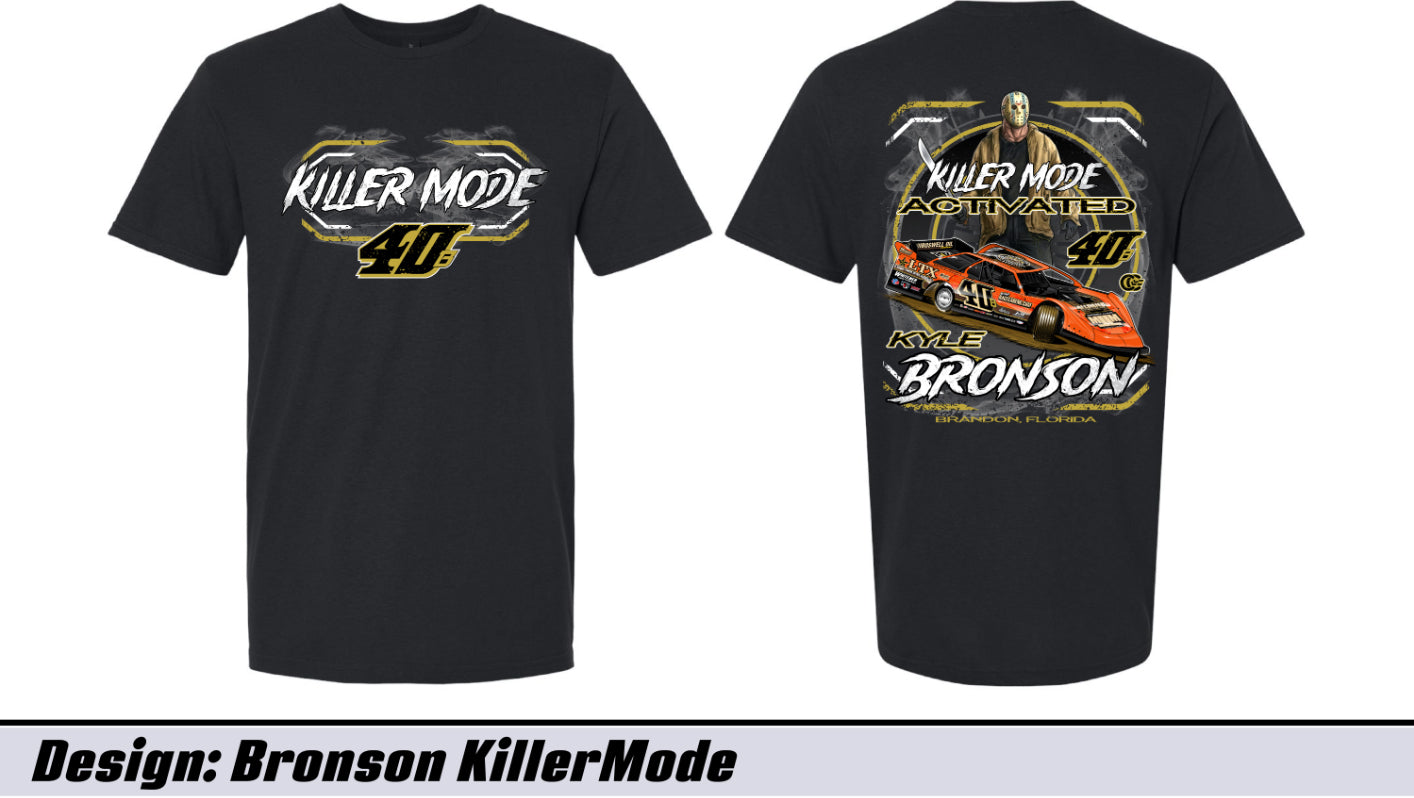 Black Bronson Killer Mode Adult Short Sleeve Tee