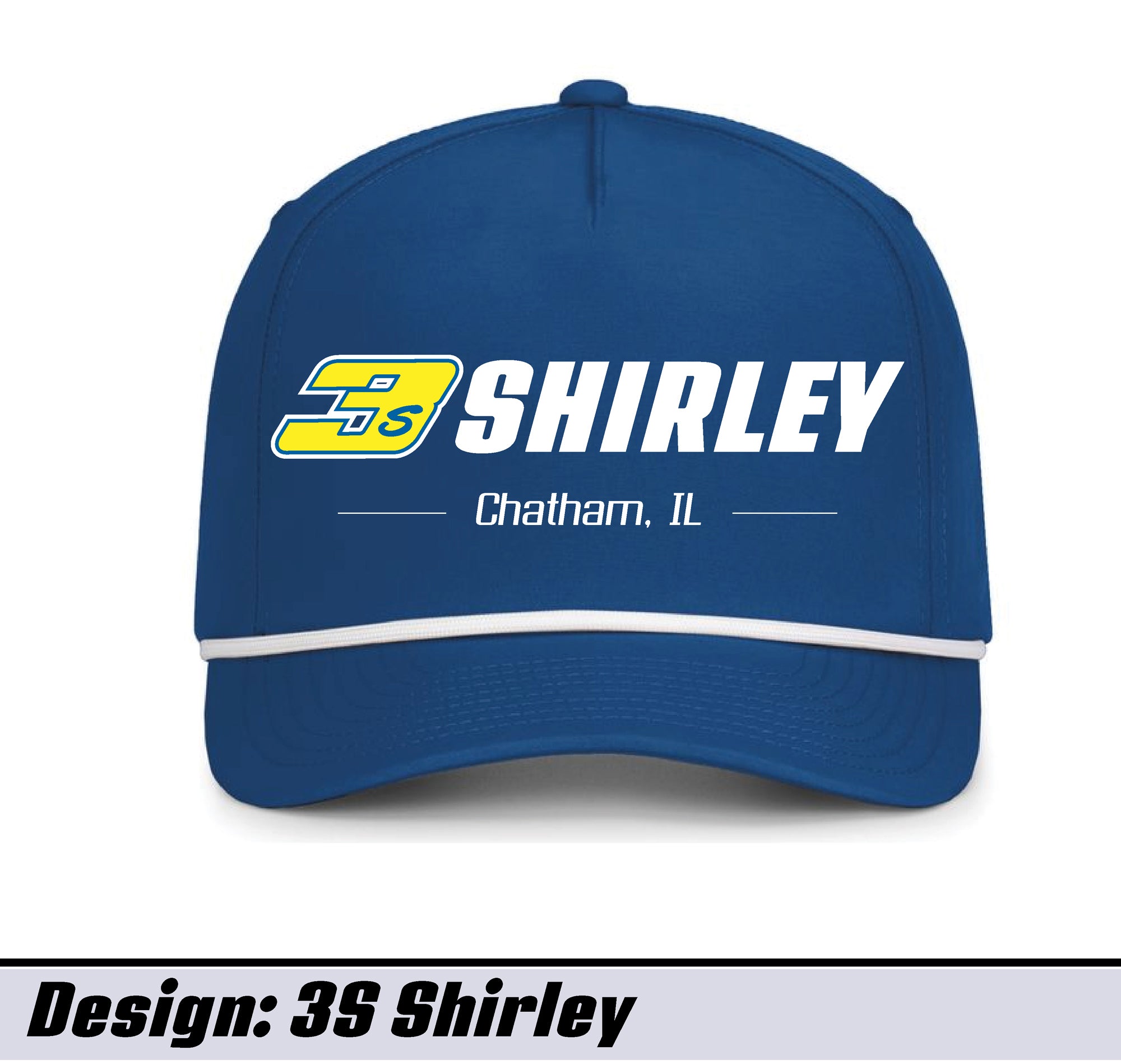 Blue #3s Shirley Snapback Rope Hat