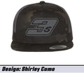 Camo Shirley #3s Snapback Flatbill Hat