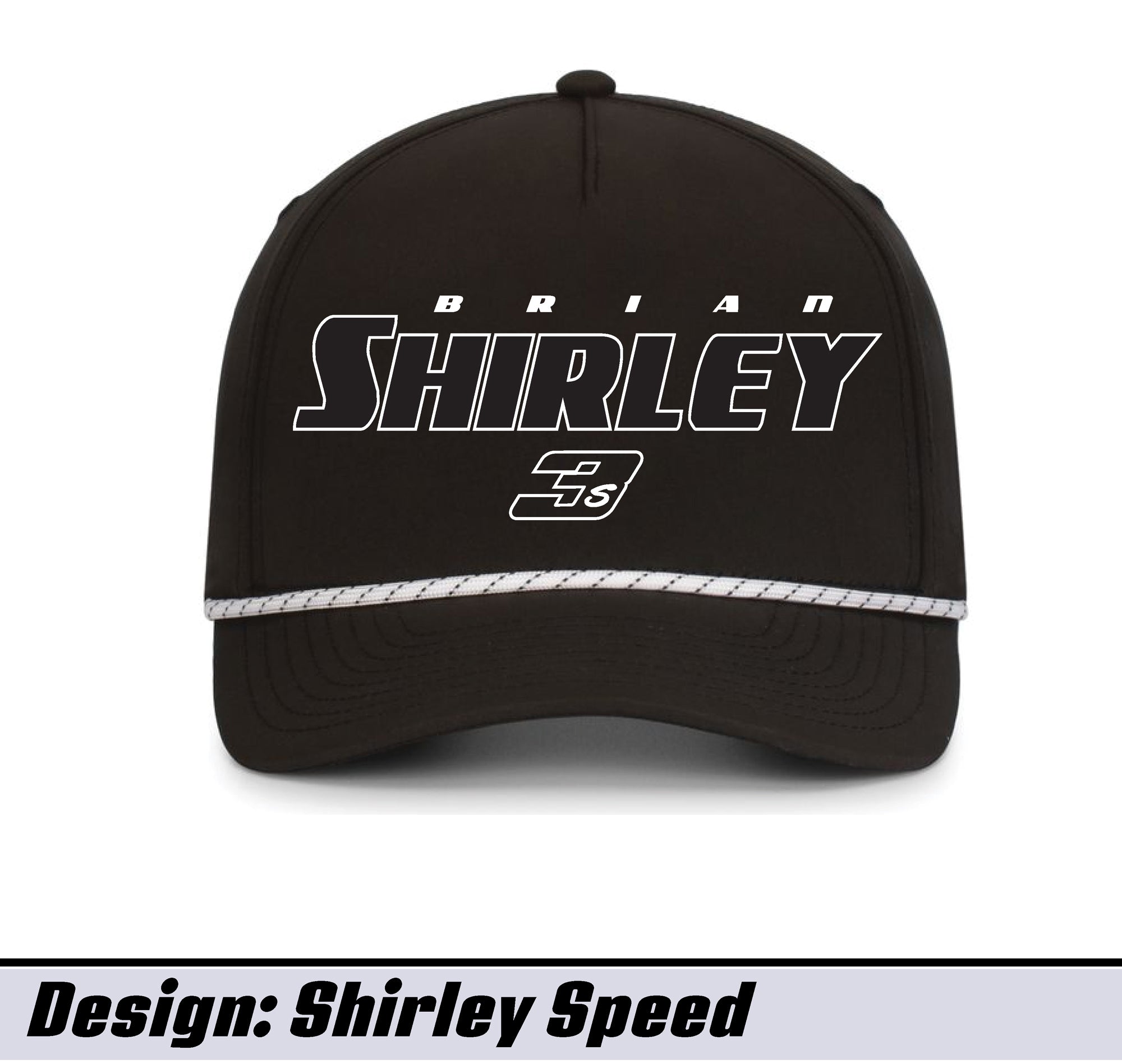 Black Shirley Speed Snapback Rope Hat