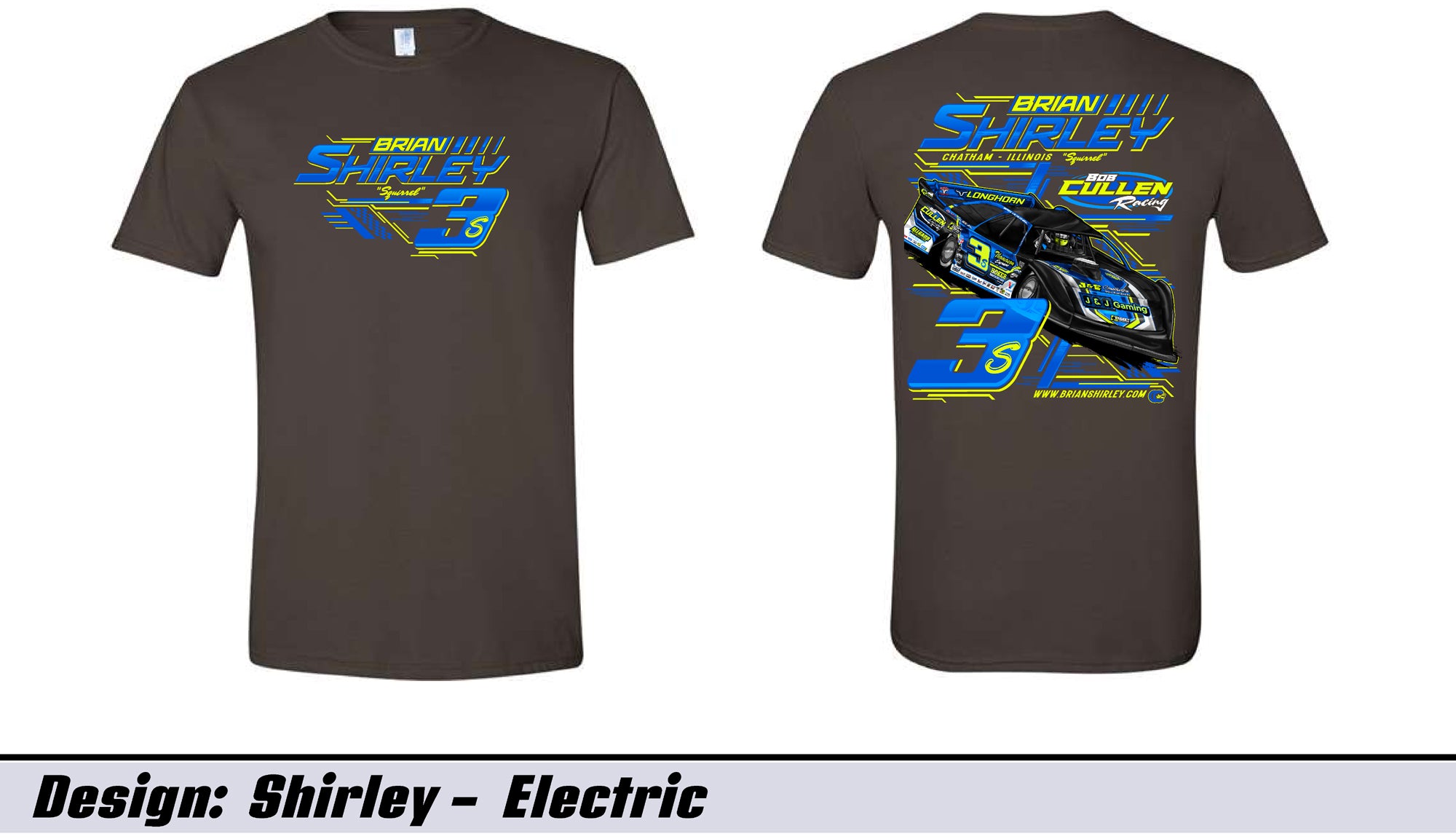 Chocolate Brown Shirley Electric Adult Short Sleeve Tee