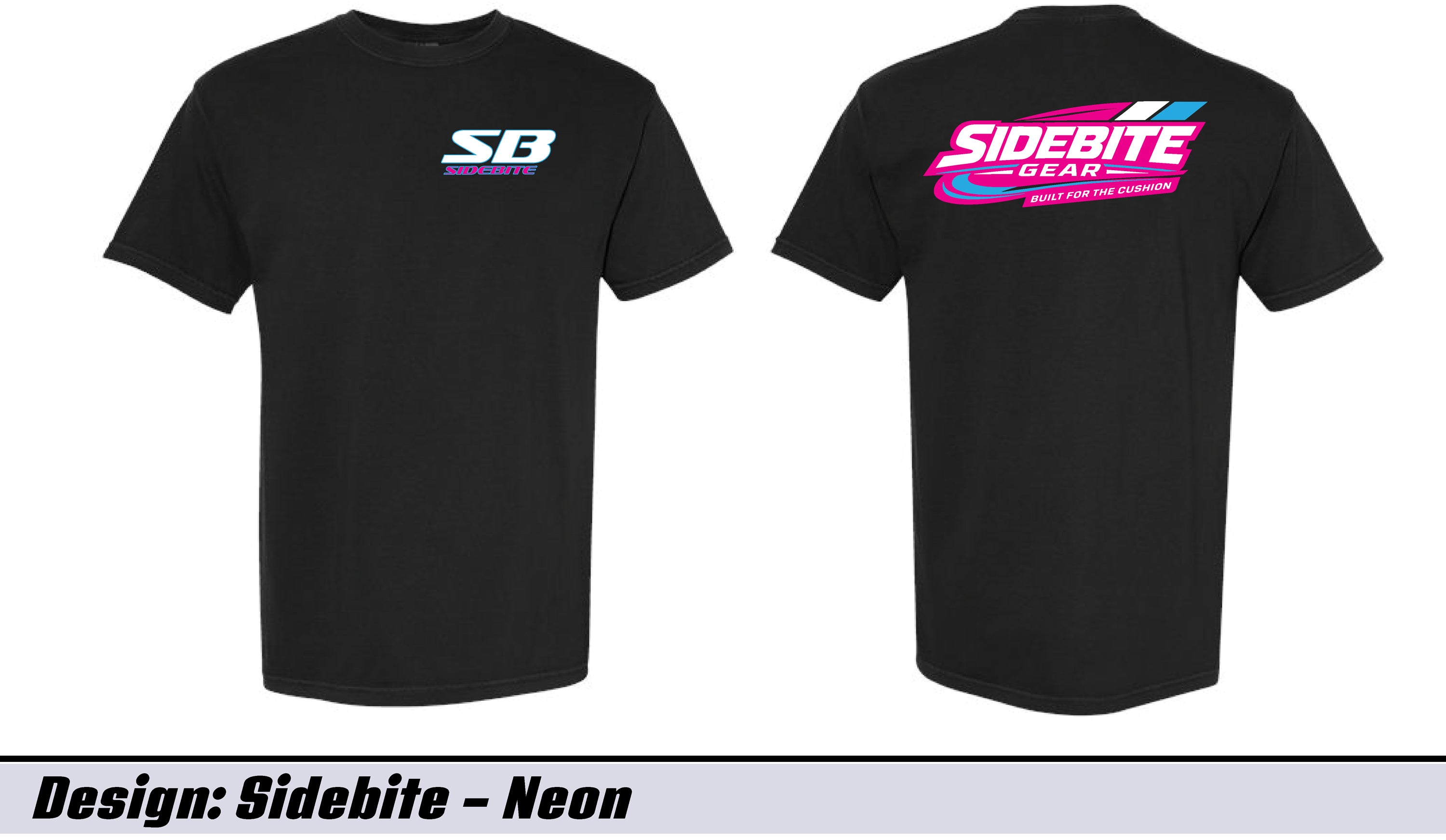 Black Sidebite Gear Neon Comfort Colors Youth Short Sleeve Tee