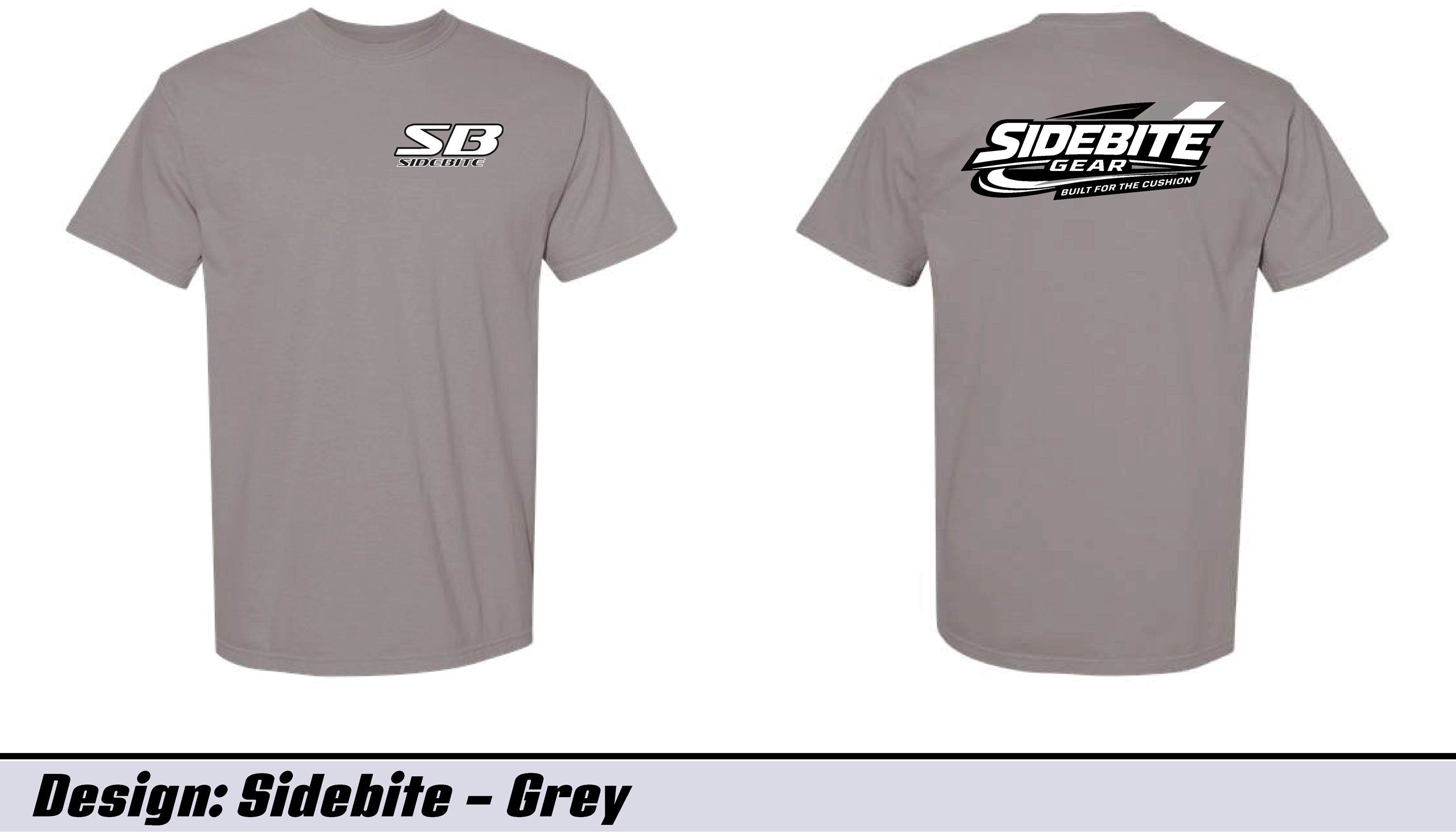 Gray Sidebite Gear Comfort Colors Adult Short Sleeve Tee